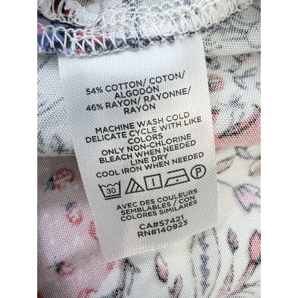 LOFT patchwork floral print button-down shirt. Si… - image 8